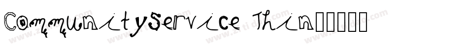 CommunityService Thin字体转换